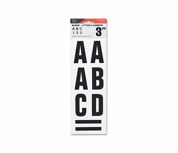 COS098132 Letters, Numbers & Symbols, Adhesive, 3", Black By CONSOLIDATED STAMP