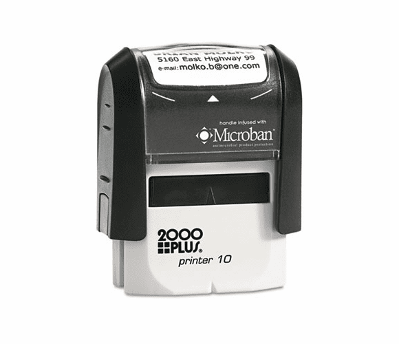 COS1SI10P 2000 PLUS Self-Inking Custom Message Stamp, 1 x 5/16 By CONSOLIDATED STAMP