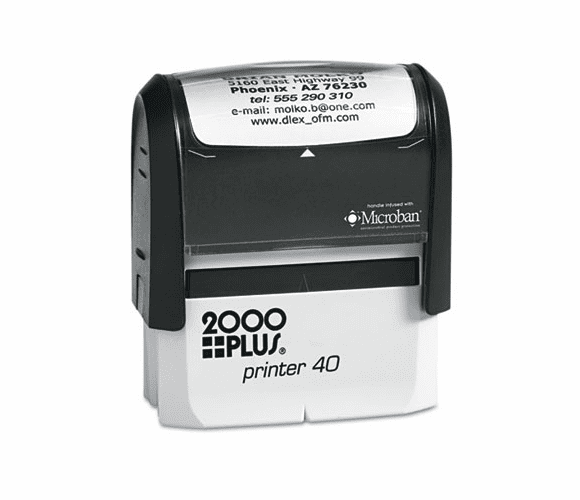 COS1SI40P 2000 PLUS Self-Inking Custom Message Stamp, 2 5/16 x 7/8 By CONSOLIDATED STAMP