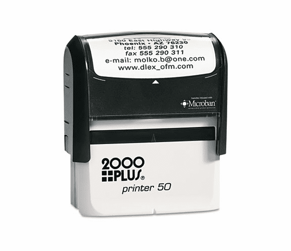 COS1SI50P 2000 PLUS Self-Inking Custom Message Stamp, 2 1/2 x 1 1/16 By CONSOLIDATED STAMP
