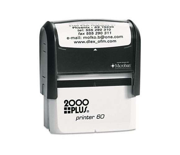 COS1SI60P 2000 PLUS Self-Inking Custom Message Stamp, 3 x 1 7/16 By CONSOLIDATED STAMP