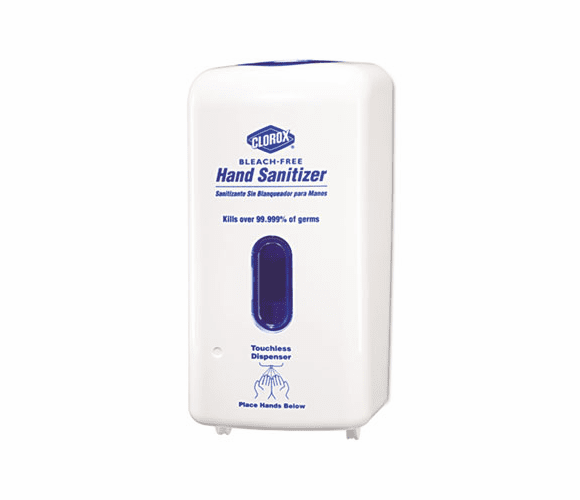 COX30242 No-Touch Hand Sanitizer Dispenser, Adjustable Sensor, White, 1 Each By CLOROX SALES CO.