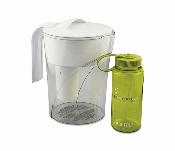 COX35391 Classic Pour-Through Pitcher, 48 oz., w/Bonus 16 oz. Water Bottle By CLOROX SALES CO.