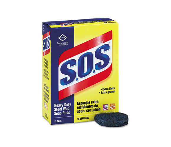 COX88320BX Steel Wool Soap Pad, 15 Pads/Box By CLOROX SALES CO.