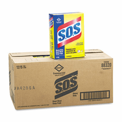 COX88320CT Steel Wool Soap Pad, 15 Pads/Box, 12 Boxes/Carton By CLOROX SALES CO.