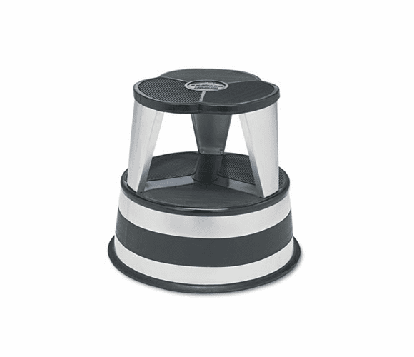 CRA100101 Original Kik-Step Steel Step Stool, 15-5/8" dia. x 14h, to 500 lbs, Silver By CRAMER