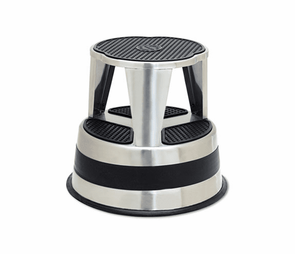 CRA100200 Kik-Step Rolling Step Ladder, 15-5/8" dia x 14h, Satin-Finish By CRAMER