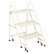 CRA113019 Steel Folding Three-Step Ladder w/Retracting Casters, Beige By CRAMER