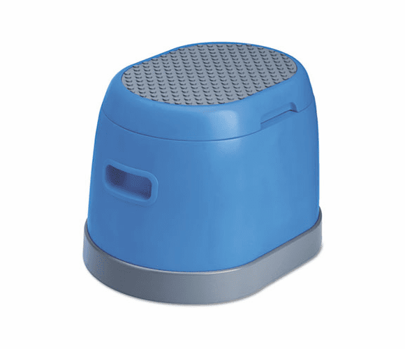 CRA501163 task it Scooter Pod Plastic Step Stool w/Storage Space, 300lb Duty Rating, Blue By CRAMER