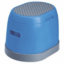 CRA501163 task it Scooter Pod Plastic Step Stool w/Storage Space, 300lb Duty Rating, Blue By CRAMER