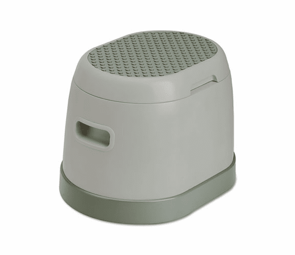 CRA501182 task it Scooter Pod Plastic Step Stool w/Storage Space, 300lb Duty Rating, Gray By CRAMER