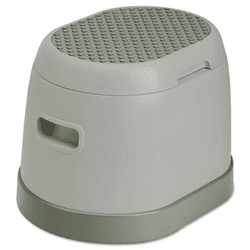 CRA501182 task it Scooter Pod Plastic Step Stool w/Storage Space, 300lb Duty Rating, Gray By CRAMER