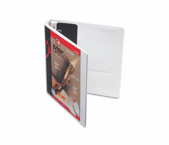 CRD10300 Recycled ClearVue EasyOpen Vinyl D-Ring Presentation Binder, 1" Capacity, White By CARDINAL BRANDS INC.