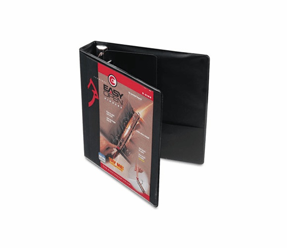 CRD10311 Recycled ClearVue EasyOpen D-Ring Presentation Binder, 1-1/2" Capacity., Black By CARDINAL BRANDS INC.