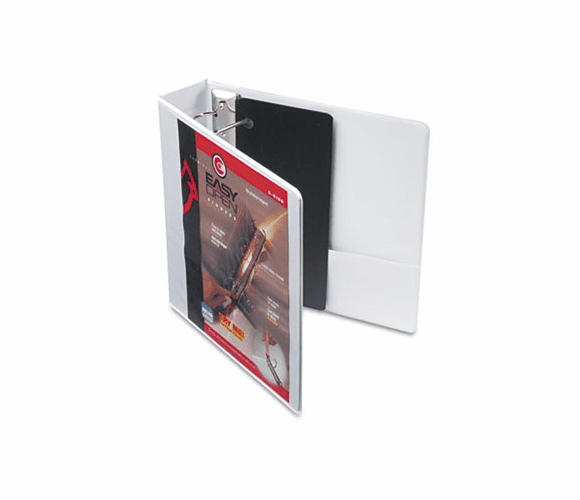 CRD10320 Recycled ClearVue EasyOpen Vinyl D-Ring Presentation Binder, 2" Capacity, White By CARDINAL BRANDS INC.
