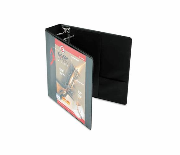 CRD10321 Recycled ClearVue EasyOpen Vinyl D-Ring Presentation Binder, 2" Cap, Black By CARDINAL BRANDS INC.