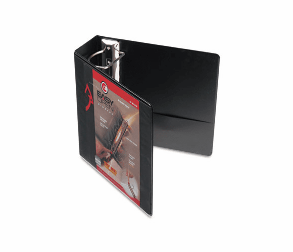 CRD10341 Recycled ClearVue EasyOpen Vinyl D-Ring Presentation Binder, 4" Capacity, Black By CARDINAL BRANDS INC.