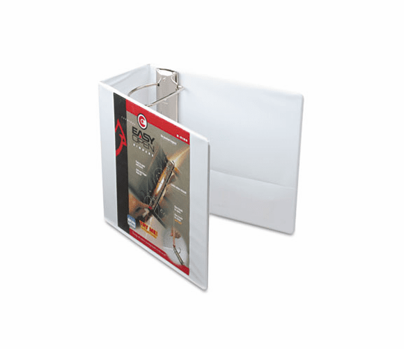 CRD10350 Recycled ClearVue EasyOpen Vinyl D-Ring Presentation Binder, 5" Capacity, White By CARDINAL BRANDS INC.