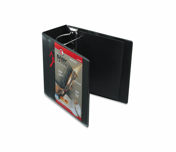 CRD10351 Recycled ClearVue EasyOpen Vinyl D-Ring Presentation Binder, 5" Capacity, Black By CARDINAL BRANDS INC.