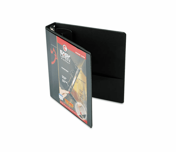 CRD11111 EasyOpen ClearVue Locking Round Ring Binder, 1-1/2" Capacity, Black By CARDINAL BRANDS INC.