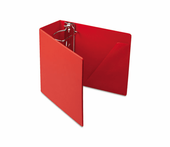 CRD11952 Heavyweight Vinyl Slant-D Ring Binder With Finger Hole, 5" Capacity, Red By CARDINAL BRANDS INC.