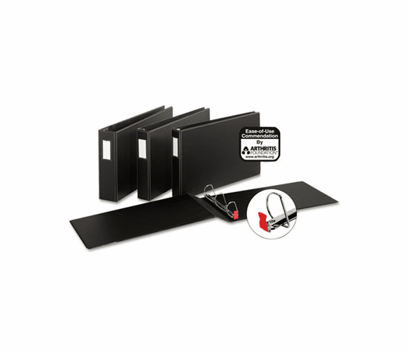 CRD12112 EasyOpen Slant-D Tabloid Reference Binder, 11 x 17, 1" Capacity, Black By CARDINAL BRANDS INC.