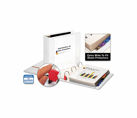 CRD13320 Clearvue EasyOpen Extra-Wide Slant-D Binder, 2" Capacity, White By CARDINAL BRANDS INC.