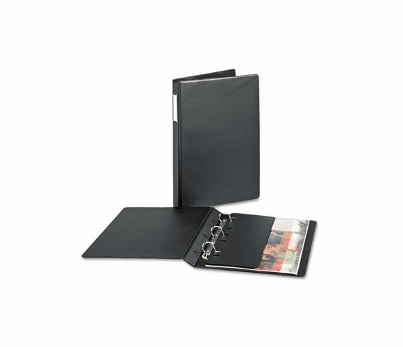 CRD14232 Heavyweight Vinyl Slant-D 3-Ring Binder With Label Holder, 1" Capacity, Black By CARDINAL BRANDS INC.