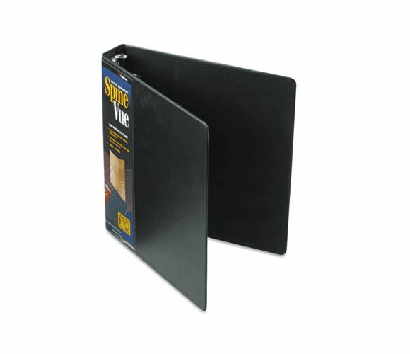 CRD16701 SpineVue Round Ring View Binder, 1-1/2" Capacity, Black By CARDINAL BRANDS INC.