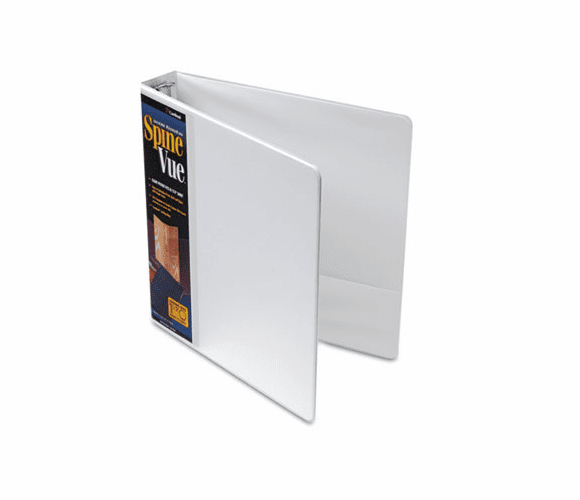 CRD16703 SpineVue Round Ring View Binder, 1-1/2" Capacity, White By CARDINAL BRANDS INC.