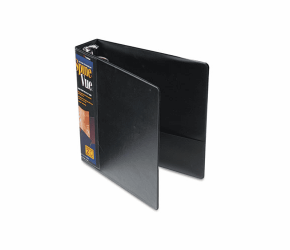 CRD16801 SpineVue Round Ring View Binder, 2" Capacity, Black By CARDINAL BRANDS INC.