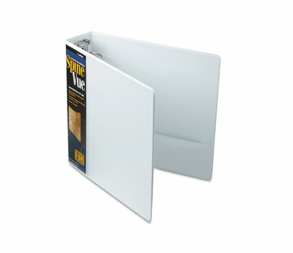 CRD16803 SpineVue Round Ring View Binder, 2" Capacity, White By CARDINAL BRANDS INC.