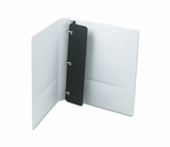 CRD17200 Vinyl ClearVue XtraValue Slant D-Ring Presentation Binder, 1" Capacity, White By CARDINAL BRANDS INC.