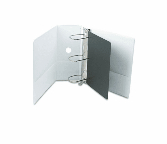 CRD17950 Vinyl ClearVue XtraValue Slant D-Ring Presentation Binder, 5" Capacity, White By CARDINAL BRANDS INC.