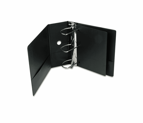 CRD17951 Vinyl ClearVue XtraValue Slant-D Ring Presentation Binder, 5" Capacity, Black By CARDINAL BRANDS INC.