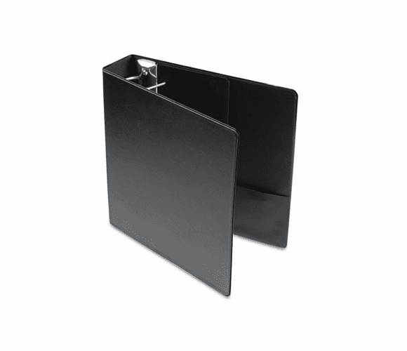 CRD18732 Recycled Leather Grain Vinyl EasyOpen Slant D-Ring Binder, 2" Capacity, Black By CARDINAL BRANDS INC.