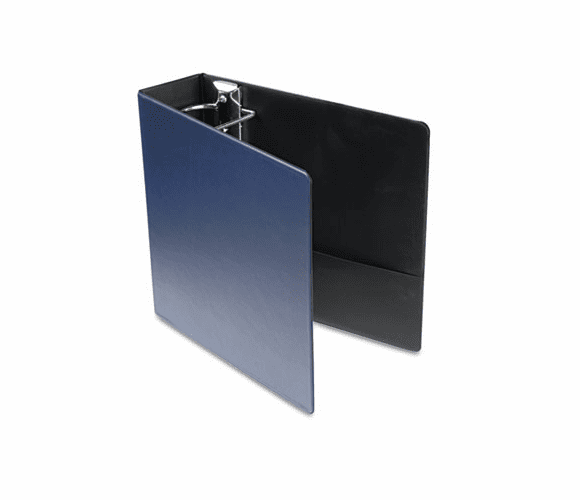CRD18743 Recycled Leather Grain Vinyl EasyOpen Slant D-Ring Binder, 3" Capacity, Navy By CARDINAL BRANDS INC.