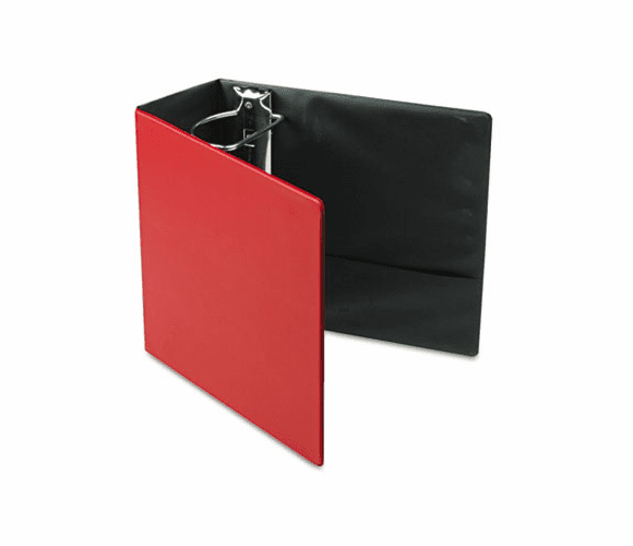 CRD18768 Recycled Vinyl EasyOpen Slant D-Ring Binder, Finger Slot, 5" Capacity, Red By CARDINAL BRANDS INC.