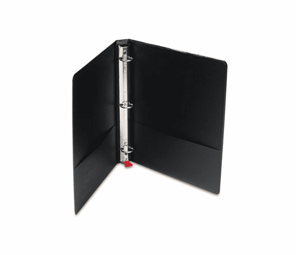 CRD18812 EasyOpen Locking Round Ring Binder, 11 x 8-1/2, 1" Capacity, Black By CARDINAL BRANDS INC.