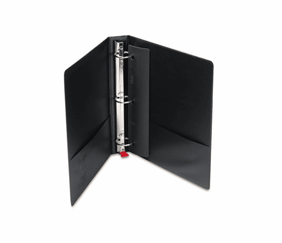 CRD18822 EasyOpen Locking Round Ring Binder, 11 x 8-1/2, 1-1/2" Capacity, Black By CARDINAL BRANDS INC.