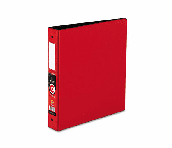 CRD18828 EasyOpen Locking Round Ring Binder, 11 x 8-1/2, 1-1/2" Capacity, Red By CARDINAL BRANDS INC.