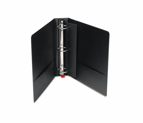 CRD18832 EasyOpen Locking Round Ring Binder, 11 x 8-1/2, 2" Capacity, Black By CARDINAL BRANDS INC.