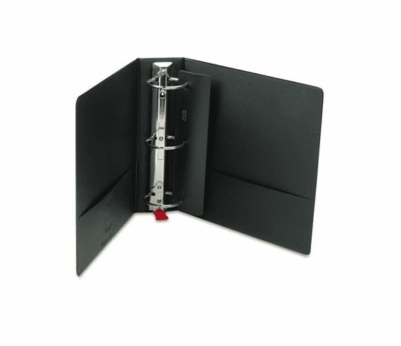 CRD18842 EasyOpen Locking Round Ring Binder, 11 x 8-1/2, 3" Capacity, Black By CARDINAL BRANDS INC.