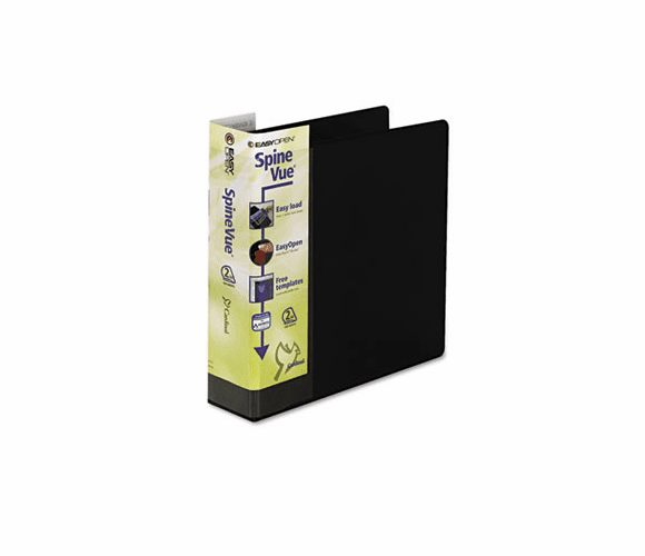 CRD19121 SpineVue EasyOpen Locking Slant-D Ring Binder, 2" Capacity, Black By CARDINAL BRANDS INC.