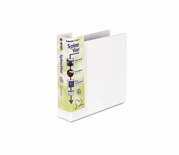 CRD19123 SpineVue EasyOpen Locking Slant-D Ring Binder, 2" Capacity, White By CARDINAL BRANDS INC.