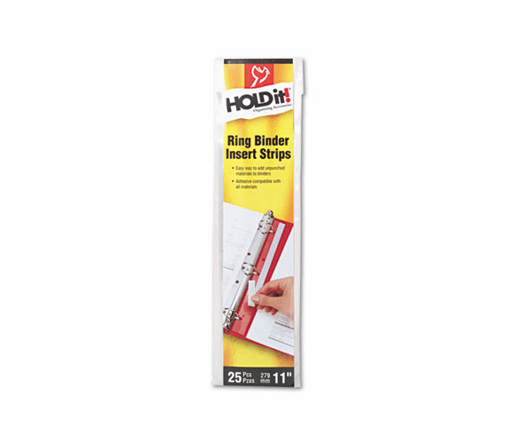 CRD21110 HOLDit! Self-Adhesive Multi-Punched Binder Insert Strips, 25 Strips/Pack By CARDINAL BRANDS INC.
