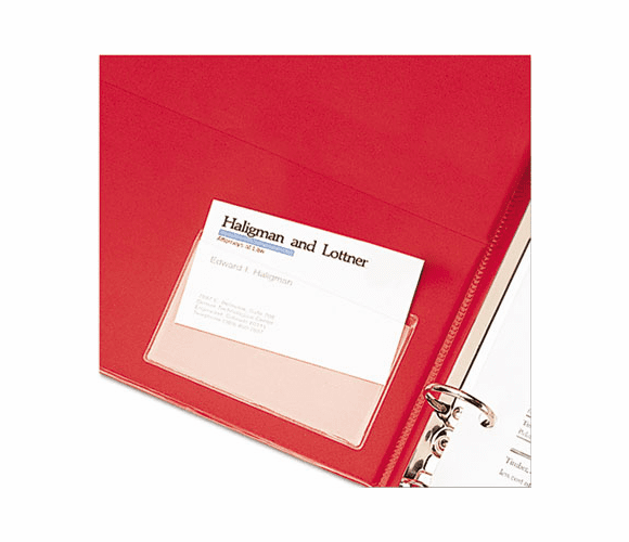 CRD21500 HOLDit! Poly Business Card Holders, Top Load, 3-3/4 x 2-3/8, Clear, 10/Pack By CARDINAL BRANDS INC.