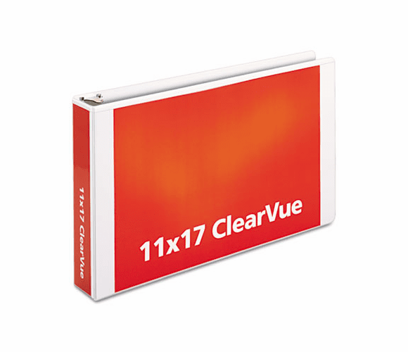 CRD22132 ClearVue Slant-D Ring Binder, 2" Capacity, 11 x 17, White By CARDINAL BRANDS INC.