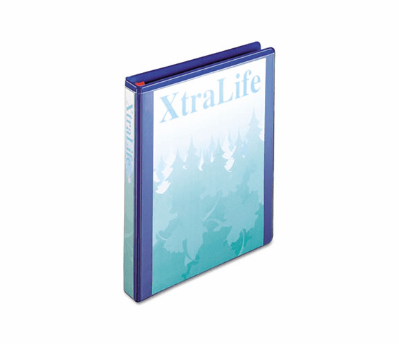 CRD26302 XtraLife ClearVue Non-Stick Locking D-Ring Binder, 1", 8-1/2 x 11, Blue By CARDINAL BRANDS INC.