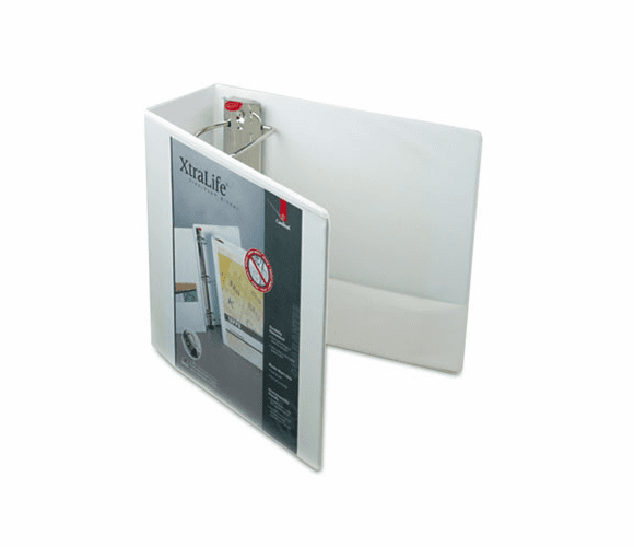CRD26340 ClearVue XtraLife Slant-D Presentation Binder, 4" Capacity, White By CARDINAL BRANDS INC.